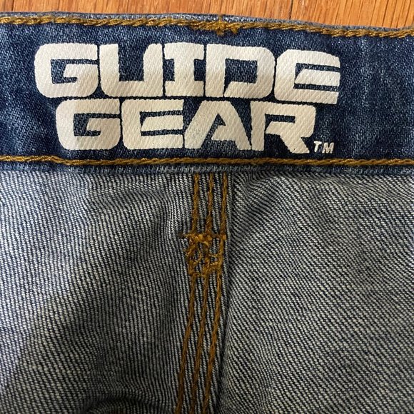 Guide Gear Jean Cargo Shorts tag Size 42 98% Cotton 2% Spandex Blue Carpenter - Picture 3 of 11